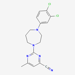 2-[4-(3,4-Dichlorophenyl)-1,4-diazepan-1-yl]-6-methylpyrimidine-4-carbonitrile