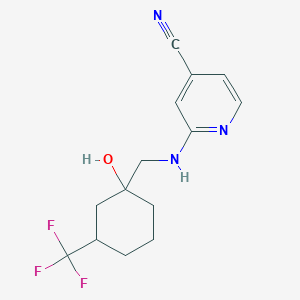 2-[[1-Hydroxy-3-(trifluoromethyl)cyclohexyl]methylamino]pyridine-4-carbonitrile