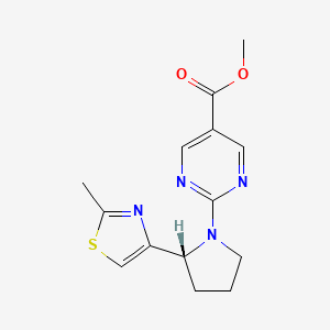 methyl 2-[(2R)-2-(2-methyl-1,3-thiazol-4-yl)pyrrolidin-1-yl]pyrimidine-5-carboxylate