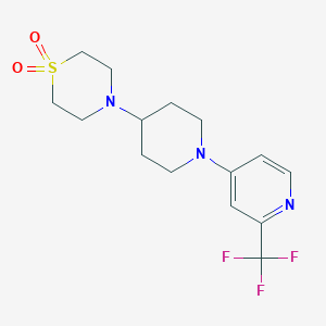 4-[1-[2-(Trifluoromethyl)pyridin-4-yl]piperidin-4-yl]-1,4-thiazinane 1,1-dioxide