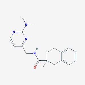 N-[[2-(dimethylamino)pyrimidin-4-yl]methyl]-2-methyl-3,4-dihydro-1H-naphthalene-2-carboxamide