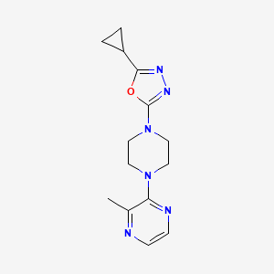 2-Cyclopropyl-5-[4-(3-methylpyrazin-2-yl)piperazin-1-yl]-1,3,4-oxadiazole