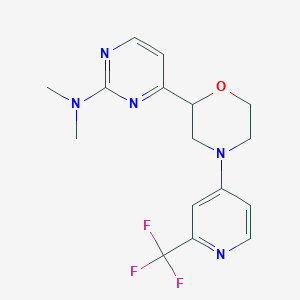 N,N-dimethyl-4-[4-[2-(trifluoromethyl)pyridin-4-yl]morpholin-2-yl]pyrimidin-2-amine