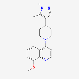 8-methoxy-4-[4-(5-methyl-1H-pyrazol-4-yl)piperidin-1-yl]quinoline