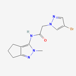 2-(4-bromopyrazol-1-yl)-N-(2-methyl-5,6-dihydro-4H-cyclopenta[c]pyrazol-3-yl)acetamide