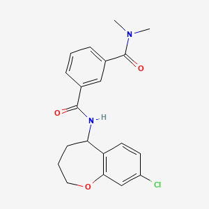 1-N-(8-chloro-2,3,4,5-tetrahydro-1-benzoxepin-5-yl)-3-N,3-N-dimethylbenzene-1,3-dicarboxamide