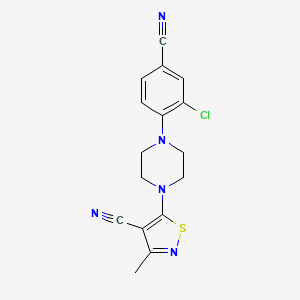 5-[4-(2-Chloro-4-cyanophenyl)piperazin-1-yl]-3-methyl-1,2-thiazole-4-carbonitrile