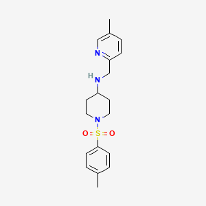 1-(4-methylphenyl)sulfonyl-N-[(5-methylpyridin-2-yl)methyl]piperidin-4-amine