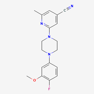 2-[4-(4-Fluoro-3-methoxyphenyl)piperazin-1-yl]-6-methylpyridine-4-carbonitrile