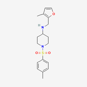 N-[(3-methylfuran-2-yl)methyl]-1-(4-methylphenyl)sulfonylpiperidin-4-amine