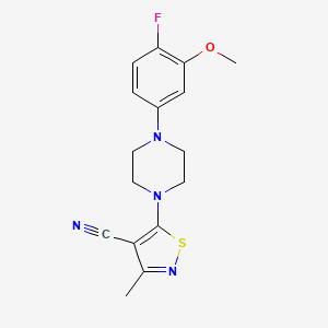 5-[4-(4-Fluoro-3-methoxyphenyl)piperazin-1-yl]-3-methyl-1,2-thiazole-4-carbonitrile