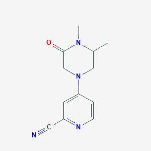 4-(3,4-Dimethyl-5-oxopiperazin-1-yl)pyridine-2-carbonitrile