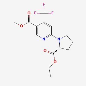 methyl 6-[(2R)-2-ethoxycarbonylpyrrolidin-1-yl]-4-(trifluoromethyl)pyridine-3-carboxylate