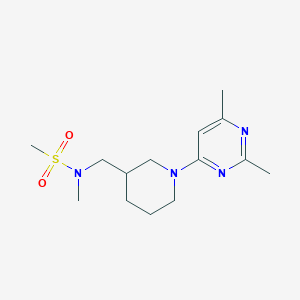 N-[[1-(2,6-dimethylpyrimidin-4-yl)piperidin-3-yl]methyl]-N-methylmethanesulfonamide