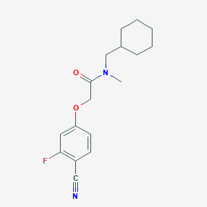 molecular formula C17H21FN2O2 B7060200 2-(4-cyano-3-fluorophenoxy)-N-(cyclohexylmethyl)-N-methylacetamide 