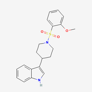 3-[1-(2-methoxyphenyl)sulfonylpiperidin-4-yl]-1H-indole