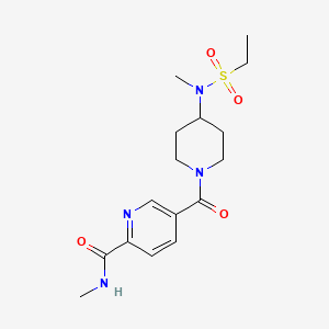 5-[4-[ethylsulfonyl(methyl)amino]piperidine-1-carbonyl]-N-methylpyridine-2-carboxamide