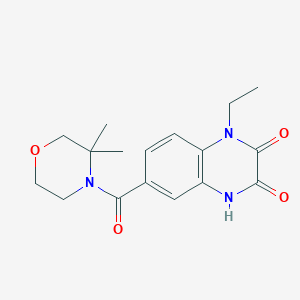 7-(3,3-dimethylmorpholine-4-carbonyl)-4-ethyl-1H-quinoxaline-2,3-dione