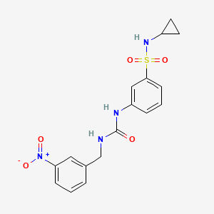 1-[3-(Cyclopropylsulfamoyl)phenyl]-3-[(3-nitrophenyl)methyl]urea