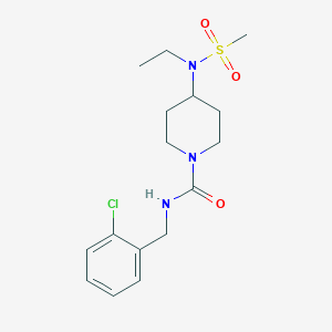 N-[(2-chlorophenyl)methyl]-4-[ethyl(methylsulfonyl)amino]piperidine-1-carboxamide