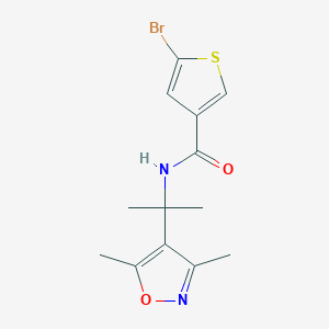 5-bromo-N-[2-(3,5-dimethyl-1,2-oxazol-4-yl)propan-2-yl]thiophene-3-carboxamide