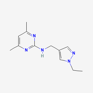 N-[(1-ethylpyrazol-4-yl)methyl]-4,6-dimethylpyrimidin-2-amine