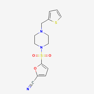 5-[4-(Thiophen-2-ylmethyl)piperazin-1-yl]sulfonylfuran-2-carbonitrile