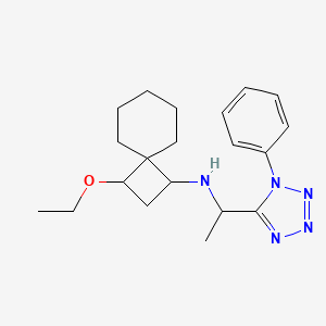 3-ethoxy-N-[1-(1-phenyltetrazol-5-yl)ethyl]spiro[3.5]nonan-1-amine