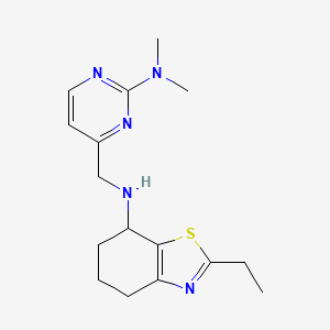 N-[[2-(dimethylamino)pyrimidin-4-yl]methyl]-2-ethyl-4,5,6,7-tetrahydro-1,3-benzothiazol-7-amine