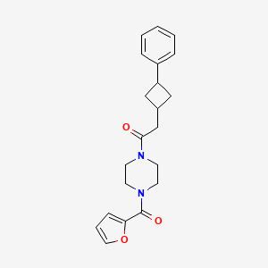 1-[4-(Furan-2-carbonyl)piperazin-1-yl]-2-(3-phenylcyclobutyl)ethanone