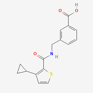 3-[[(3-Cyclopropylthiophene-2-carbonyl)amino]methyl]benzoic acid