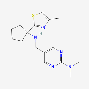 N,N-dimethyl-5-[[[1-(4-methyl-1,3-thiazol-2-yl)cyclopentyl]amino]methyl]pyrimidin-2-amine