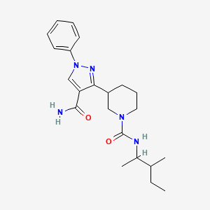 3-(4-carbamoyl-1-phenylpyrazol-3-yl)-N-(3-methylpentan-2-yl)piperidine-1-carboxamide