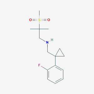 N-[[1-(2-fluorophenyl)cyclopropyl]methyl]-2-methyl-2-methylsulfonylpropan-1-amine