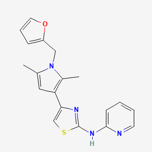 4-[1-(furan-2-ylmethyl)-2,5-dimethylpyrrol-3-yl]-N-pyridin-2-yl-1,3-thiazol-2-amine