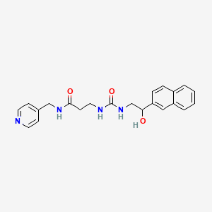 3-[(2-hydroxy-2-naphthalen-2-ylethyl)carbamoylamino]-N-(pyridin-4-ylmethyl)propanamide