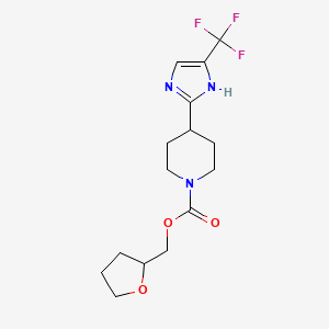 oxolan-2-ylmethyl 4-[5-(trifluoromethyl)-1H-imidazol-2-yl]piperidine-1-carboxylate