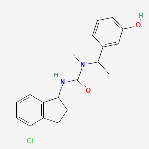 3-(4-chloro-2,3-dihydro-1H-inden-1-yl)-1-[1-(3-hydroxyphenyl)ethyl]-1-methylurea