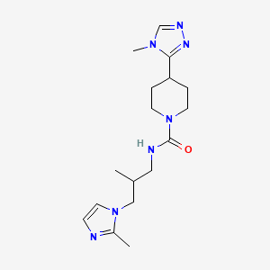 N-[2-methyl-3-(2-methylimidazol-1-yl)propyl]-4-(4-methyl-1,2,4-triazol-3-yl)piperidine-1-carboxamide