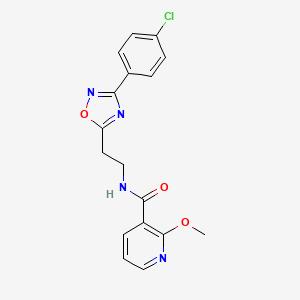 N-[2-[3-(4-chlorophenyl)-1,2,4-oxadiazol-5-yl]ethyl]-2-methoxypyridine-3-carboxamide