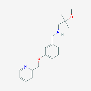 2-methoxy-2-methyl-N-[[3-(pyridin-2-ylmethoxy)phenyl]methyl]propan-1-amine