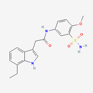 2-(7-ethyl-1H-indol-3-yl)-N-(4-methoxy-3-sulfamoylphenyl)acetamide