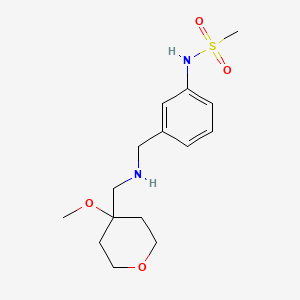 N-[3-[[(4-methoxyoxan-4-yl)methylamino]methyl]phenyl]methanesulfonamide