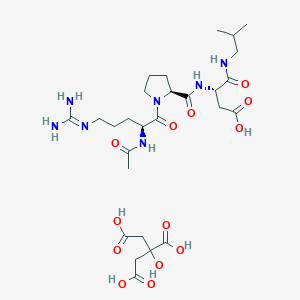 molecular formula C27H45N7O13 B070616 Ac-Arg-pro-asp-NH-isobutyl CAS No. 174024-80-7