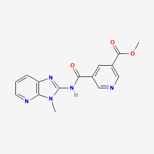 molecular formula C15H13N5O3 B7062974 Methyl 5-[(3-methylimidazo[4,5-b]pyridin-2-yl)carbamoyl]pyridine-3-carboxylate 