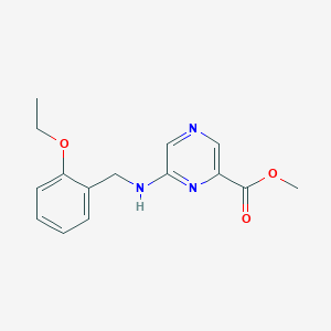 molecular formula C15H17N3O3 B7064095 Methyl 6-[(2-ethoxyphenyl)methylamino]pyrazine-2-carboxylate 