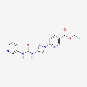 molecular formula C17H19N5O3 B7064748 Ethyl 6-[3-(pyridin-3-ylcarbamoylamino)azetidin-1-yl]pyridine-3-carboxylate 