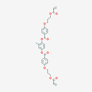 molecular formula C33H32O10 B070650 2-Methyl-1,4-phenylene bis(4-(3-(acryloyloxy)propoxy)benzoate) CAS No. 174063-87-7
