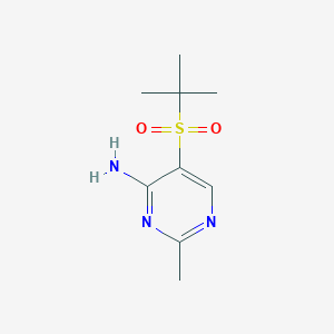 molecular formula C9H15N3O2S B070662 5-（叔丁基磺酰基）-2-甲基嘧啶-4-胺 CAS No. 175201-85-1