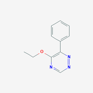 molecular formula C11H11N3O B070741 5-Ethoxy-6-phenyl-1,2,4-triazine CAS No. 190711-26-3